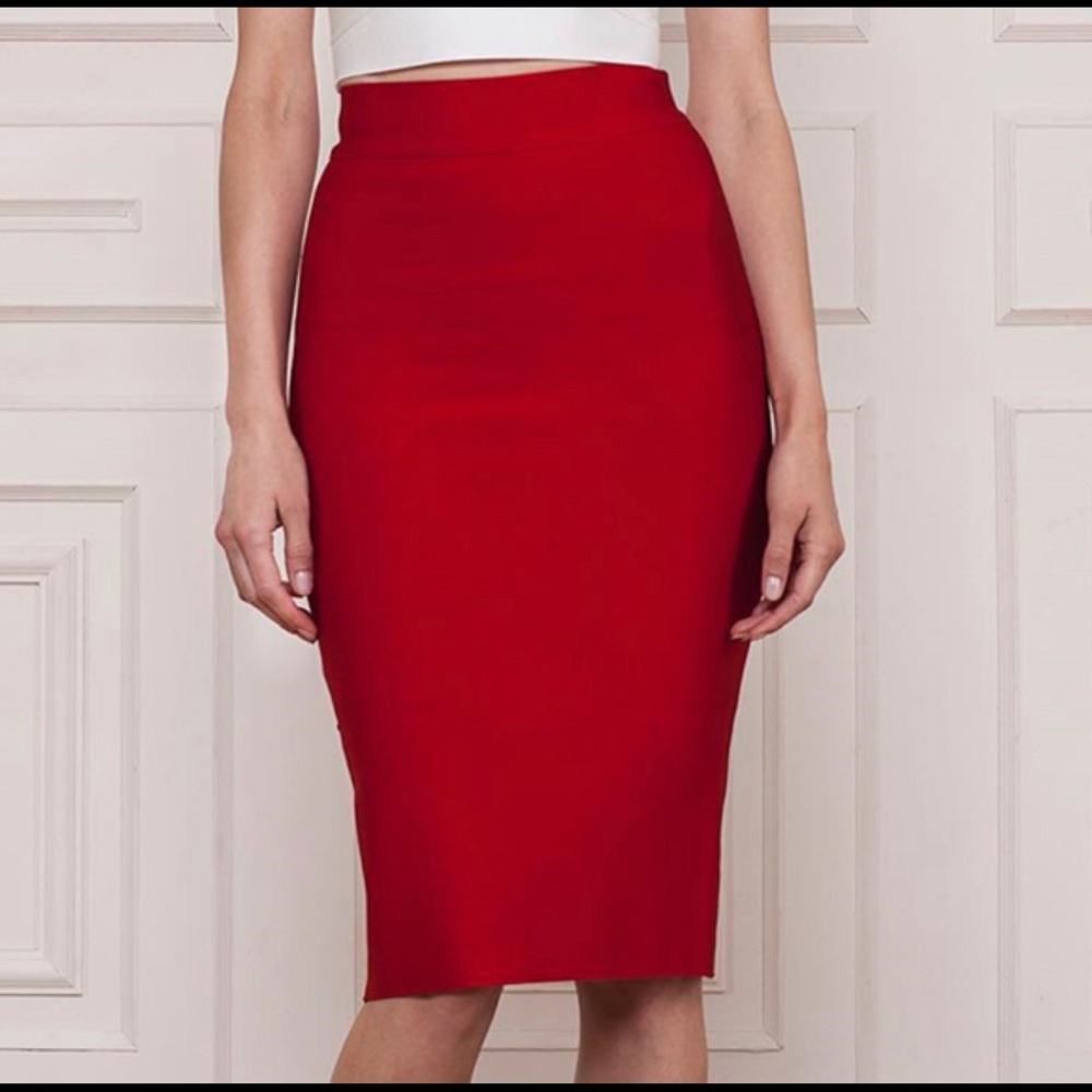 Maroon Bandage Skirt